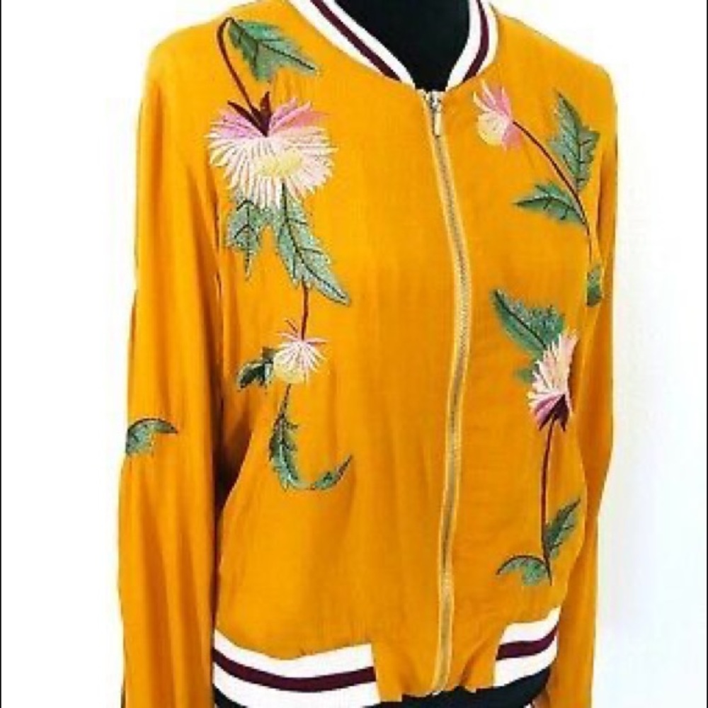 Anthropology Floral Embroidered Jacket